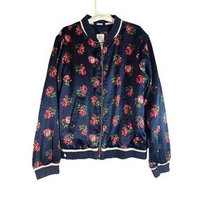 GAP GIRL'S FLORAL ROSE BOMBER JACKET ORG. $58.00 SIZE XL